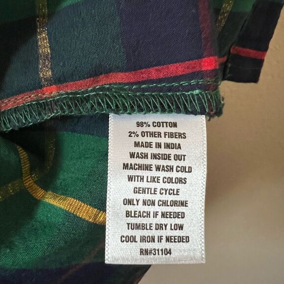 Crown & Ivy Plaid Ruffle Trim Top - Picture 3 of 8